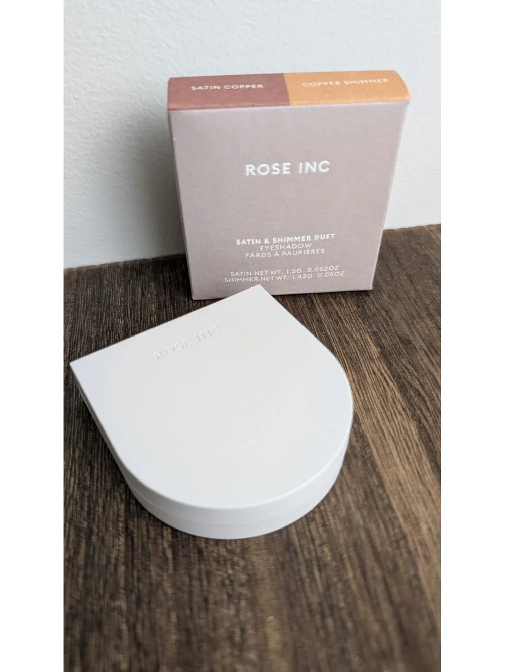 Rose Inc Satin Copper & Cooper Shimmer Duet Eyeshadow NIB